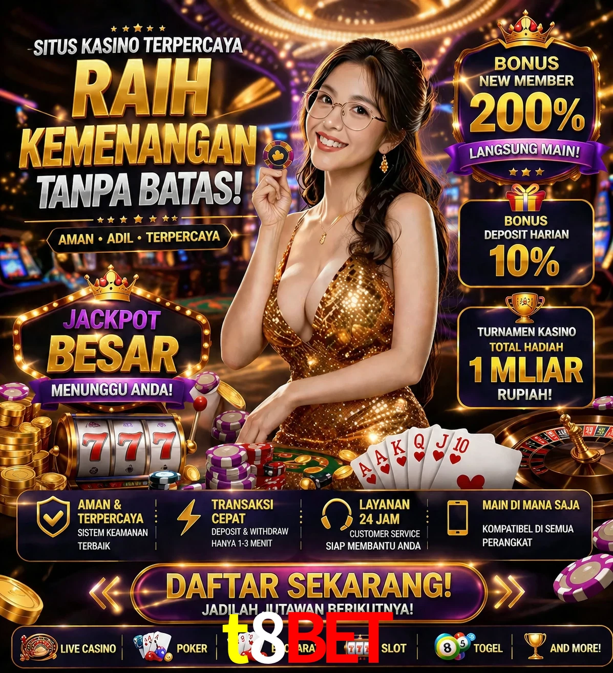 Roleta e blackjack t8bet